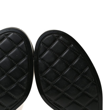 Chanel Rubber Rain Boots 38 Ivory Black 10 of 11