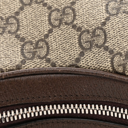 Gucci GG Supreme Monogram Textured Calfskin Web Large Attache Shoulder Bag  Beige Blue 11 of 11