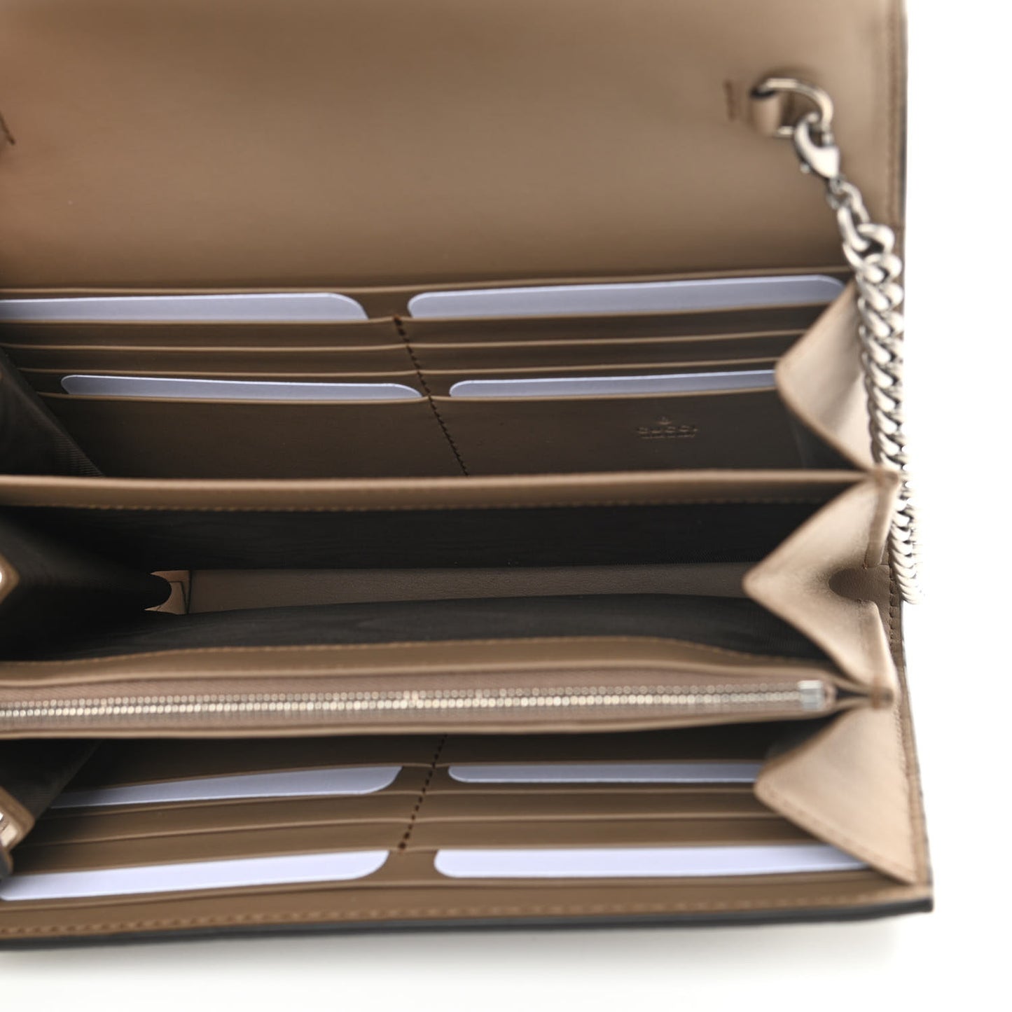 GG Supreme Monogram Mini Dionysus Chain Wallet Beige Taupe