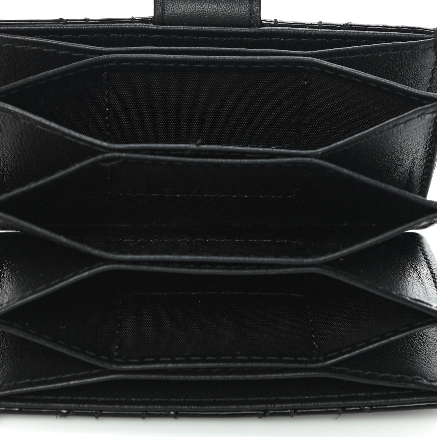 Christian Dior Patent Cannage Lady Dior 5-Gusset Card Holder Black 7 of 10