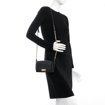 Burberry Signature Grain Small Madison Chain Clutch Black 2 of 8