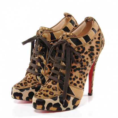 Christian Louboutin Pony Hair Leopard Venus Orlato 140 Booties 41 3 of 6