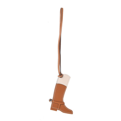 Hermes Butler Swift Paddock Botte Boot Bag Charm Natural Sable Craie 1 of 3