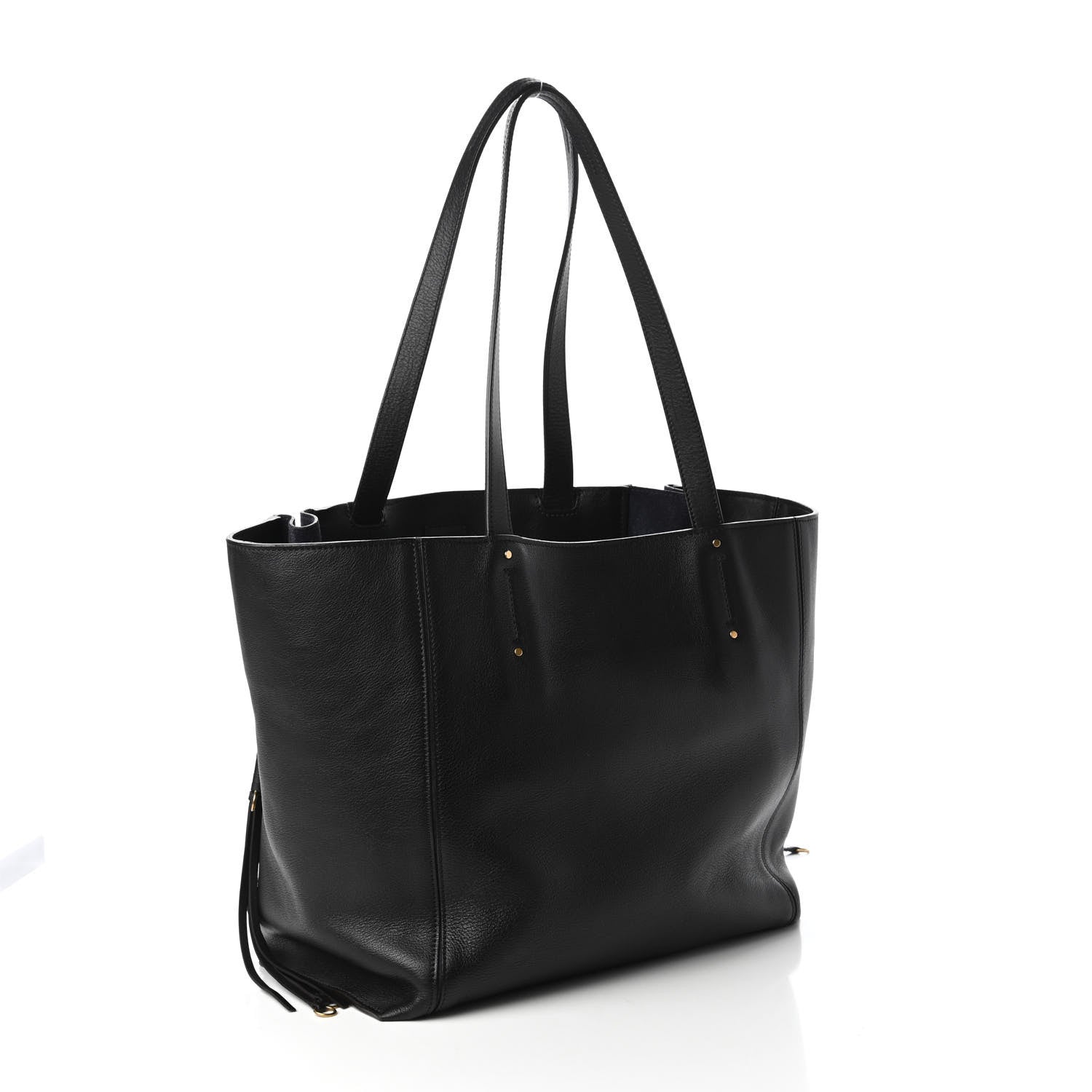 Chloe Smooth Calfskin Medium Milo Shopping Tote Black 3 of 11