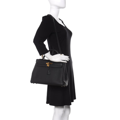 Hermes Togo Kelly Retourne 32 Black 3 of 10