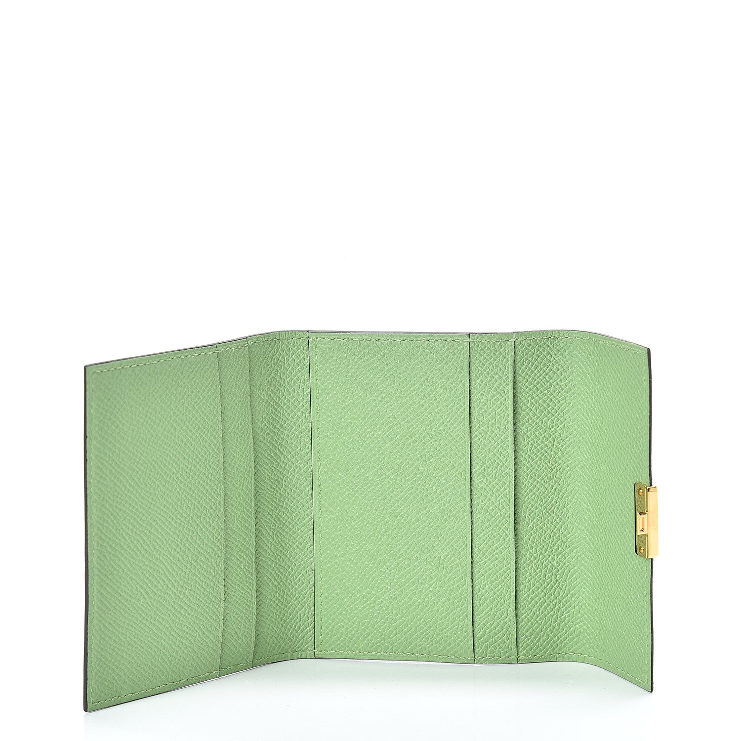Hermes Epsom Mini Clic Card Holder Vert Criquet 5 of 8