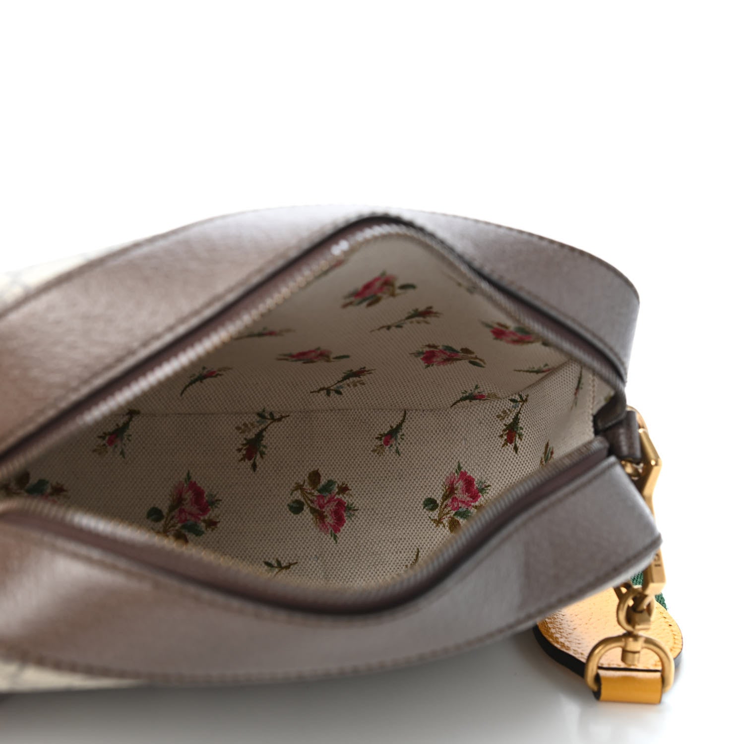 Gucci GG Supreme Monogram Web Neo Vintage Shoulder Bag Beige New Acero Crop 4 of 4