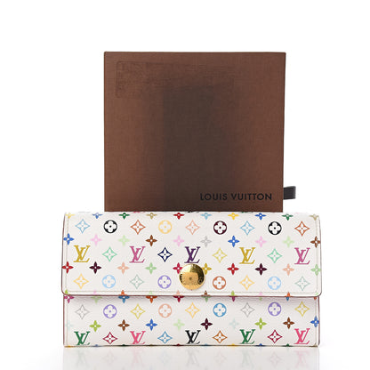 Louis Vuitton Monogram Multicolor Sarah Wallet White Litchi 7 of 7