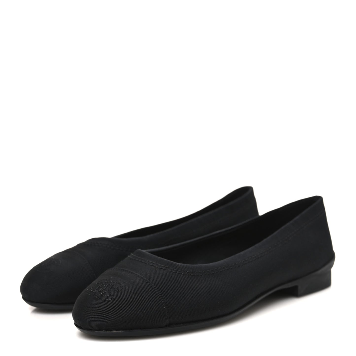 Grosgrain Cap Toe Uniform Ballerina Flats 36.5 Black