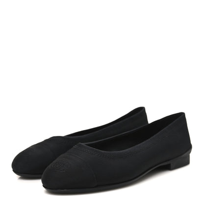 Chanel Grosgrain Cap Toe Uniform Ballerina Flats 36.5 Black 4 of 10