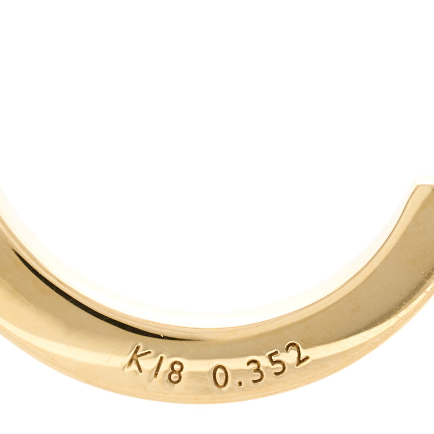 18K Yellow Gold Diamond .63ctw Small Hoop Earrings