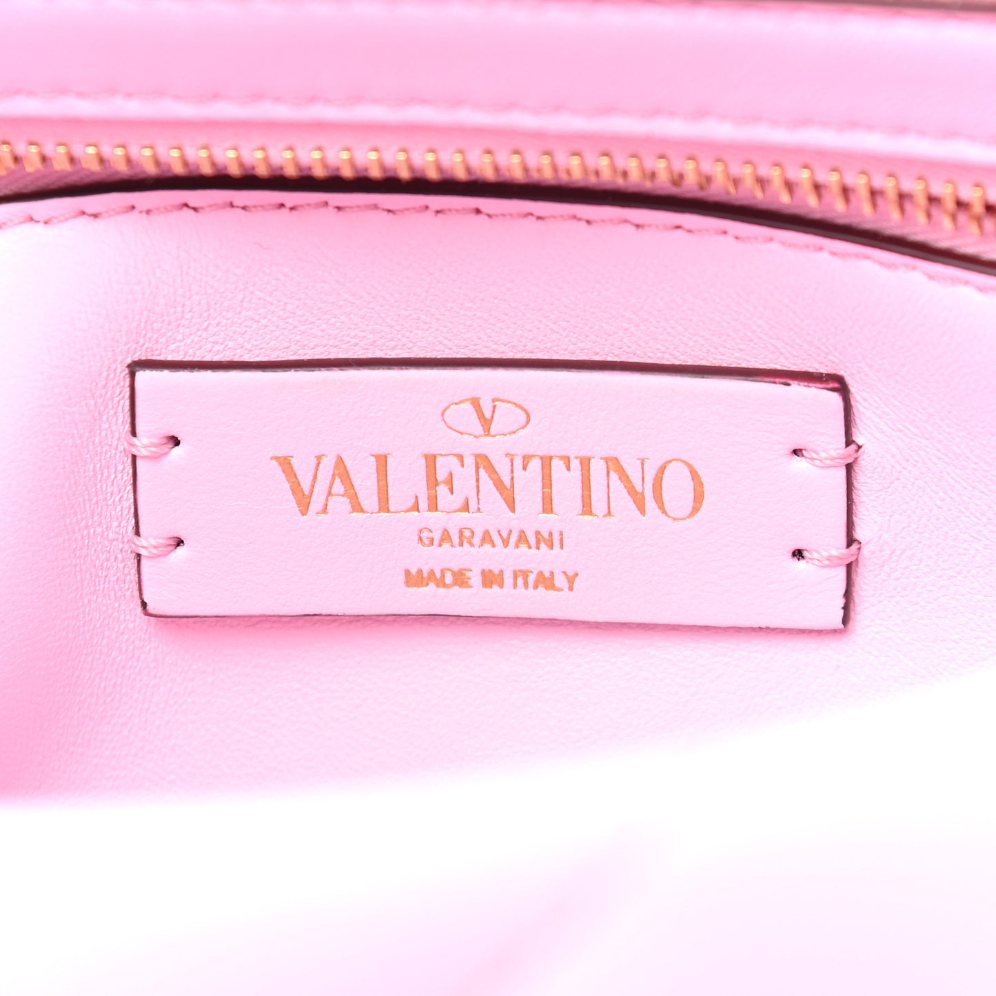 Nappa Medium Roman Stud Shoulder Bag Pink Borealis