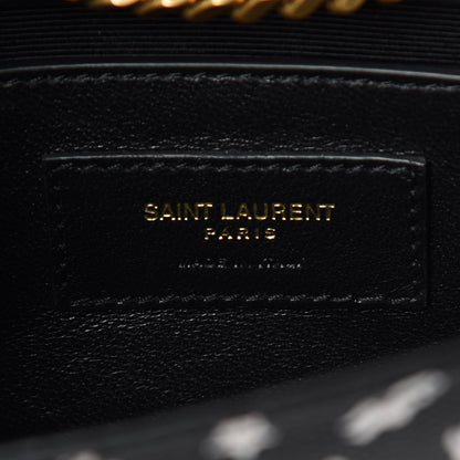 Saint Laurent Grain De Poudre Zodiac Print Small Monogram Kate Satchel Black 8 of 10