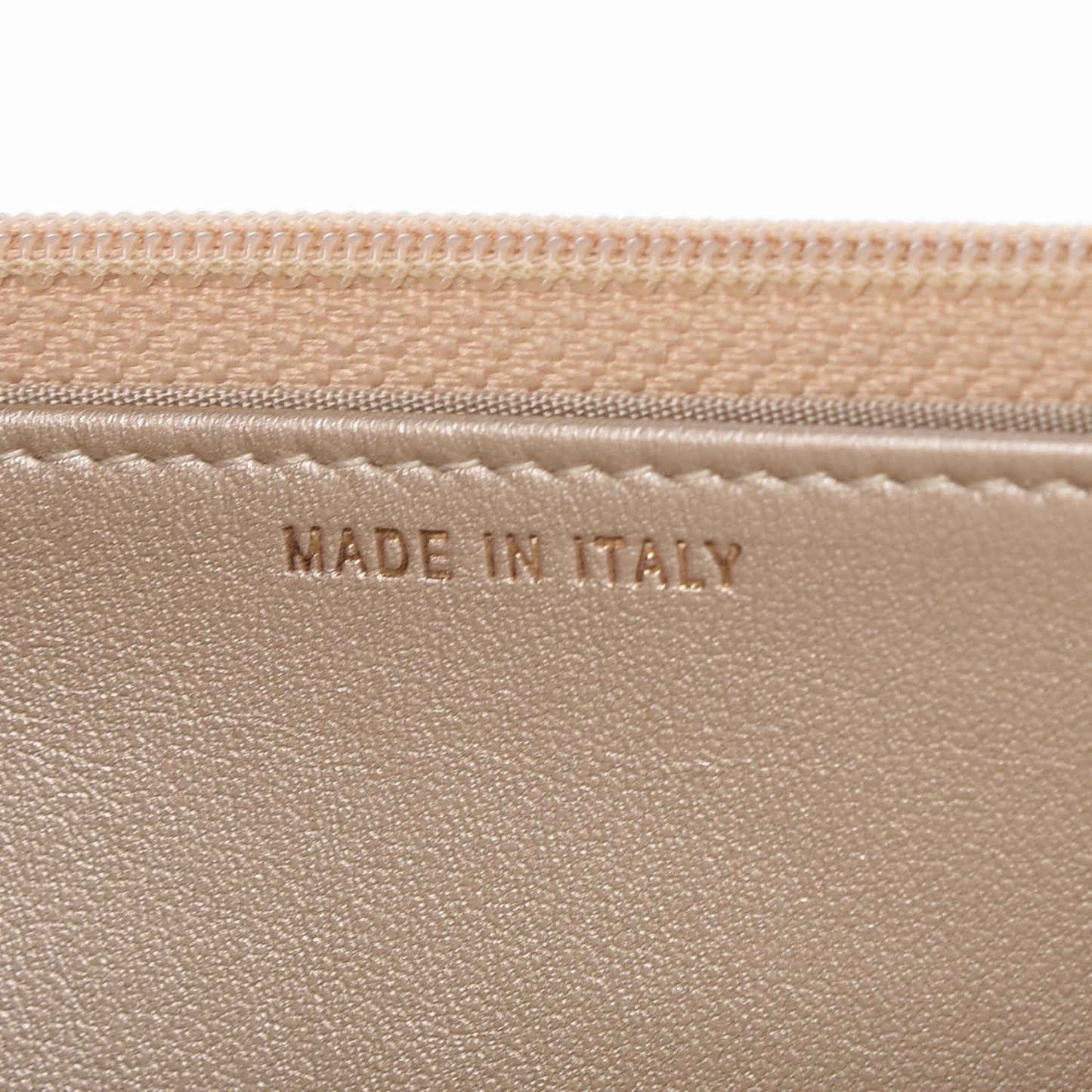 Metallic Lambskin Camellia Crystal Wallet on Chain WOC Gold
