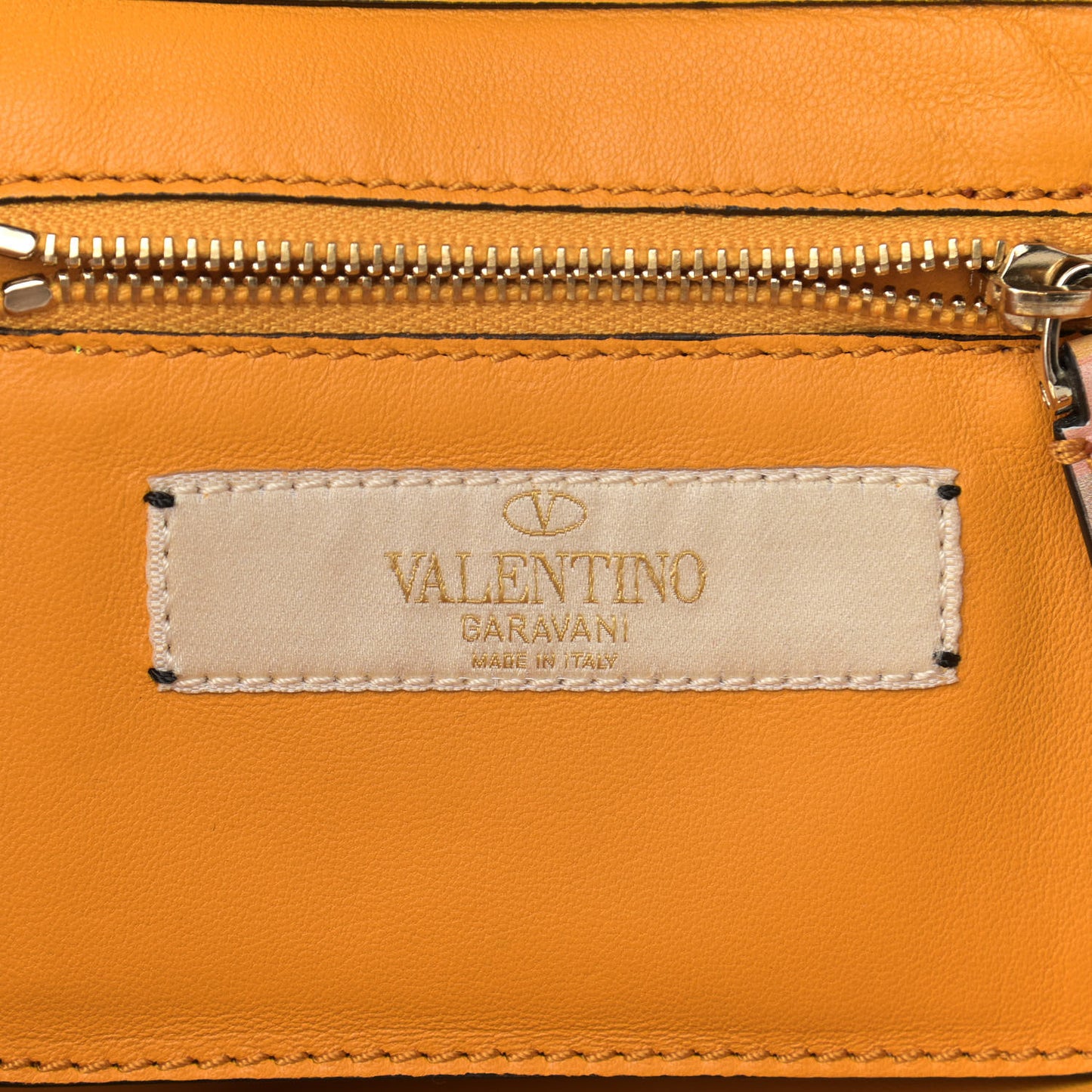 Vitello Native Couture 1975 Mini Rockstud Tote Mandarin Sorbet