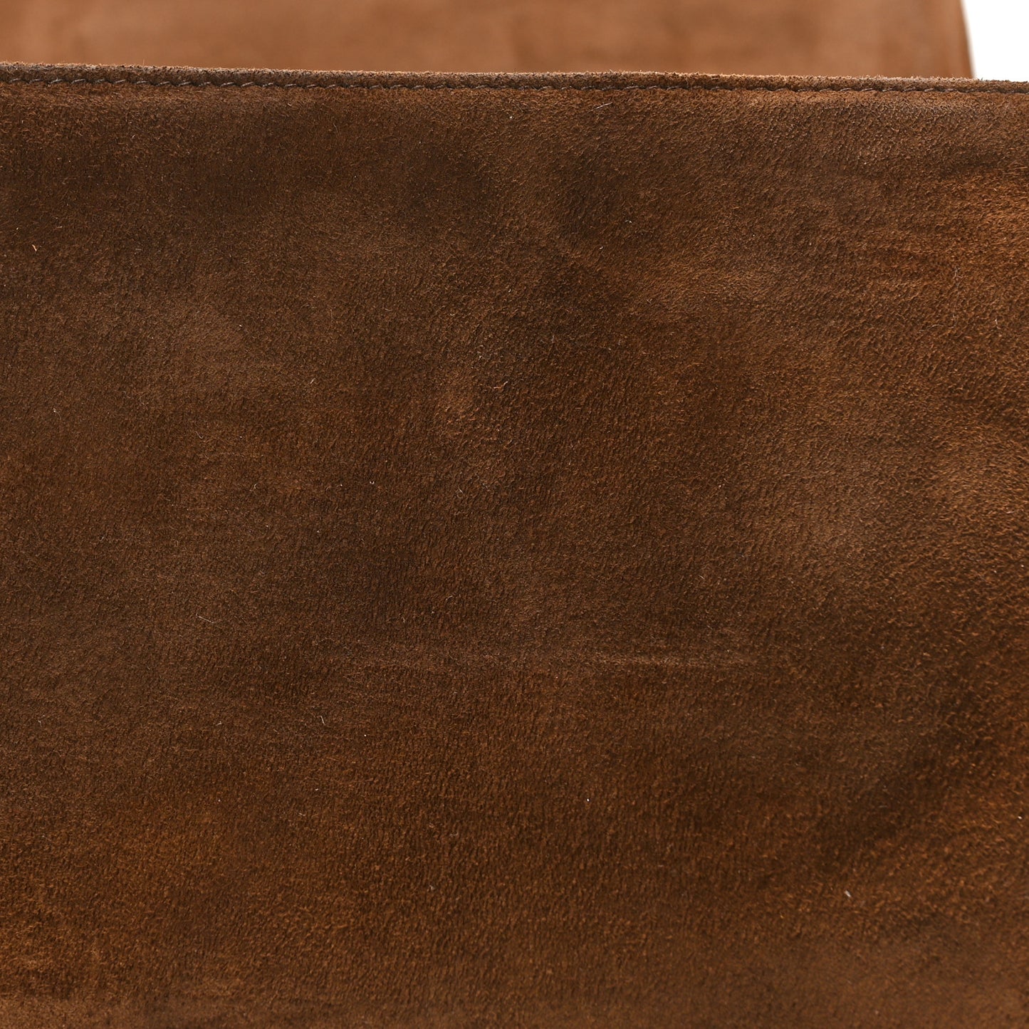 Suede Quilted CC Shoulder Bag Brown