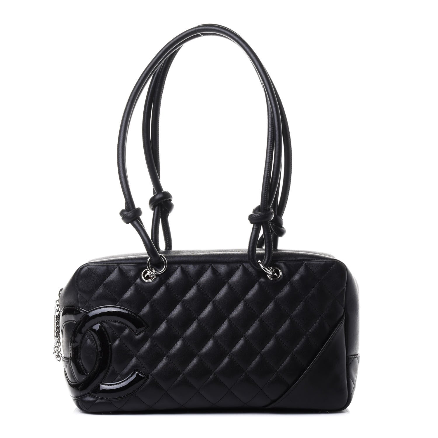 Chanel Calfskin Quilted Large Cambon Bowler Black 1 of 8