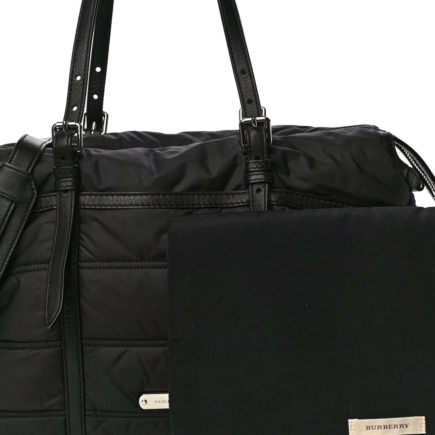 Burberry Nylon House Check Quilted Abbey Diaper Bag Black 9 of 12