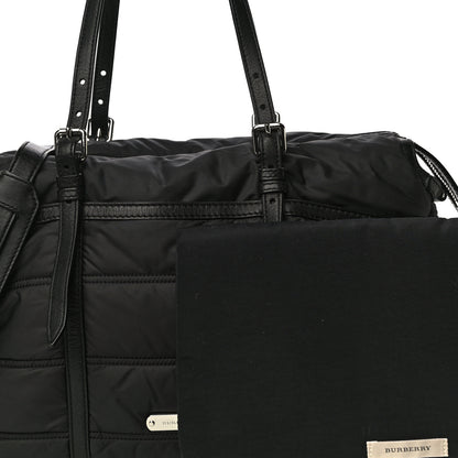 Burberry Nylon House Check Quilted Abbey Diaper Bag Black 9 of 12