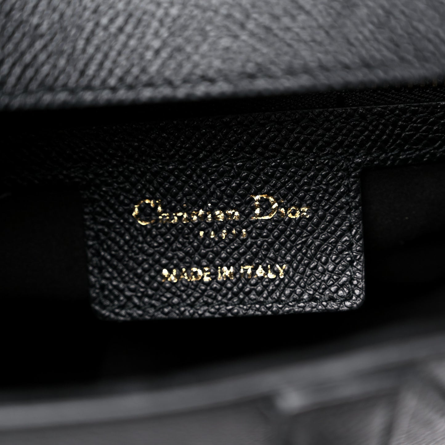 Grained Calfskin Mini Saddle Bag With Strap Black