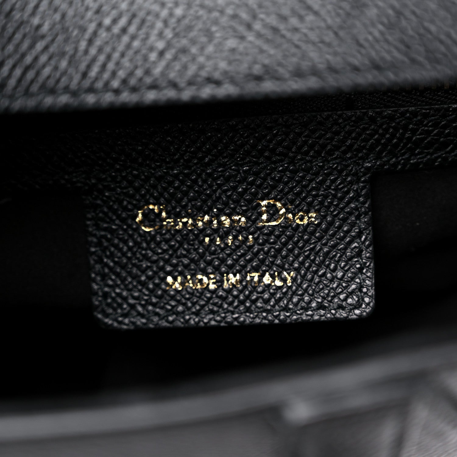 Christian Dior Grained Calfskin Mini Saddle Bag With Strap Black 6 of 9