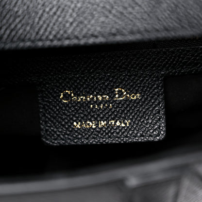 Christian Dior Grained Calfskin Mini Saddle Bag With Strap Black 6 of 9
