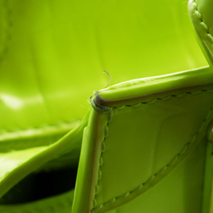 Balenciaga Semi Shiny Calfskin Crocodile Embossed Neo Classic Silver Hardware Mini City Fluo Yellow 19 of 26