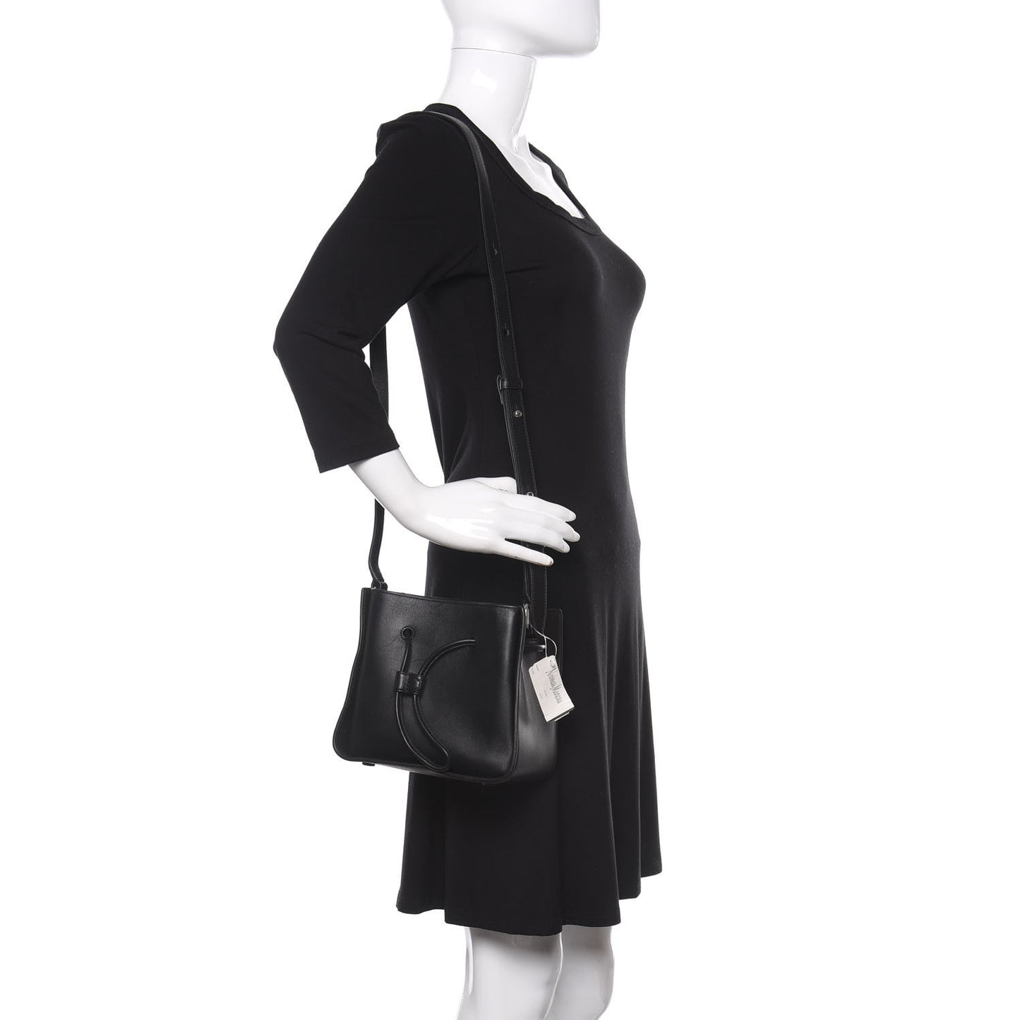 Smooth Calfskin Mini Soleil Bucket Bag Black