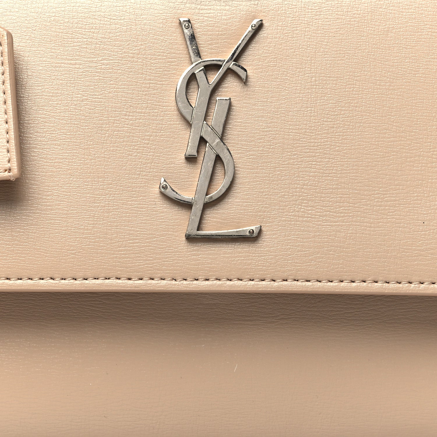 Saint Laurent Calfskin Medium Monogram Sunset Dark Beige 8 of 14