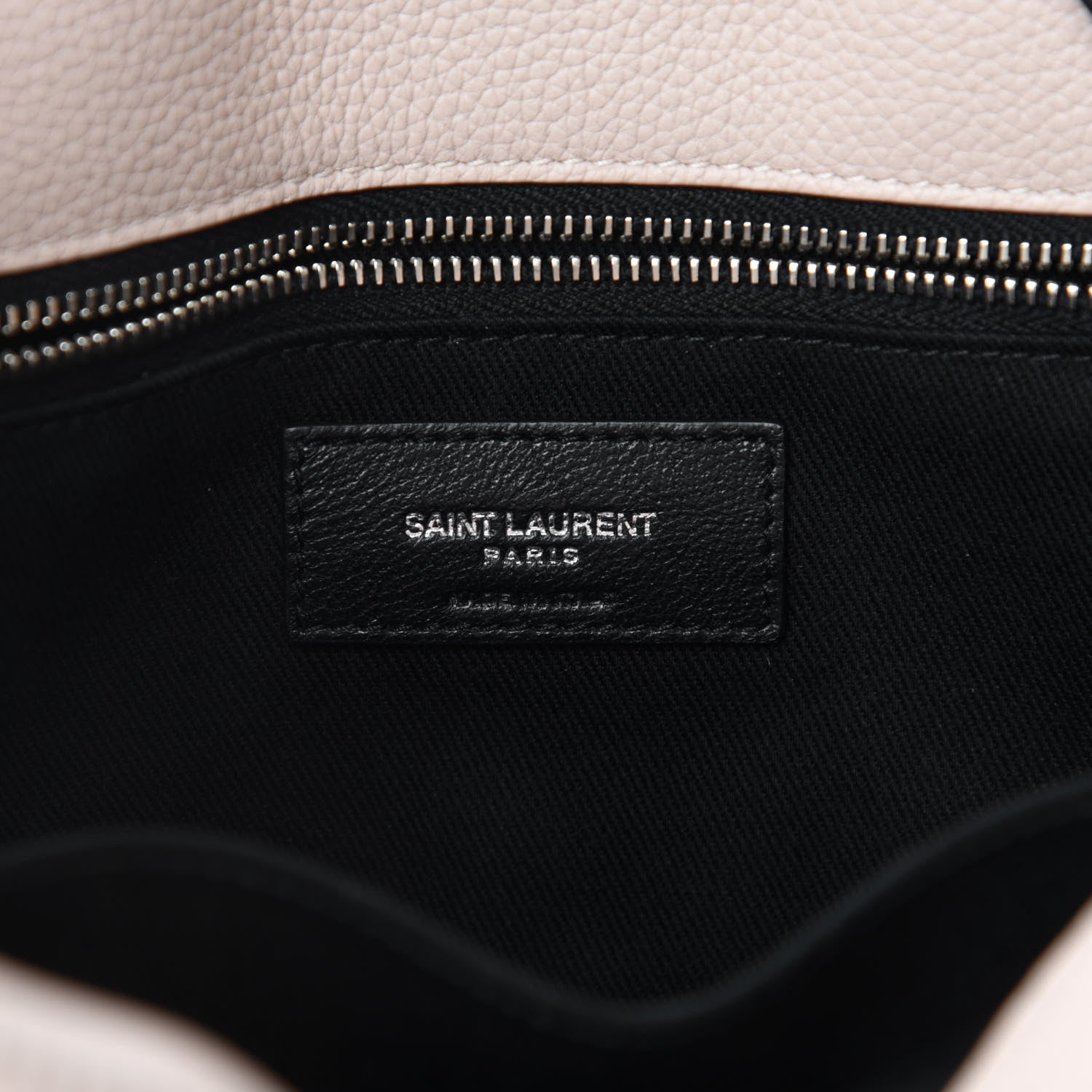 Saint Laurent Grained Calfskin Baby Sac De Jour Souple Marble Pink 10 of 12