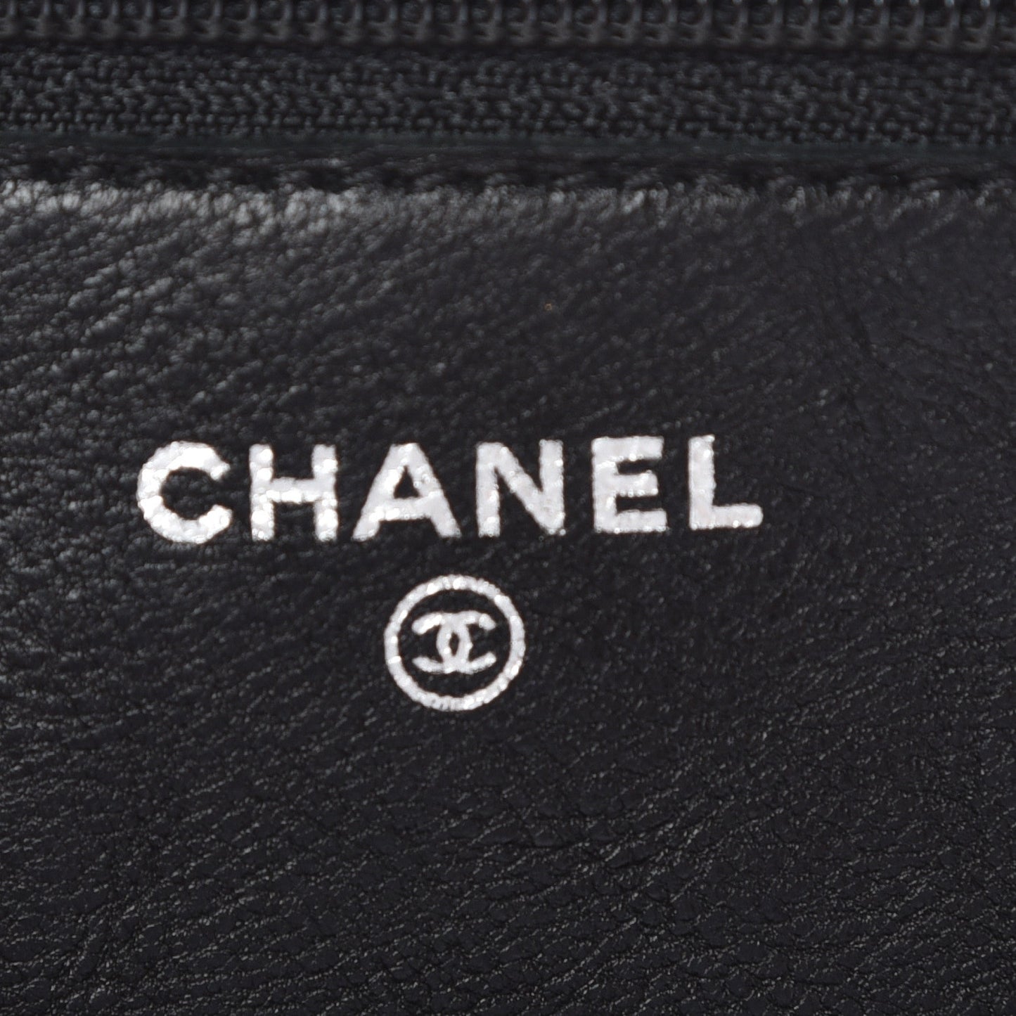 Calfskin Quilted Chain Around Boy Wallet On Chain WOC Black