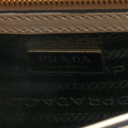 Prada Saffiano Lux Embleme Flap Shoulder Bag White 6 of 9