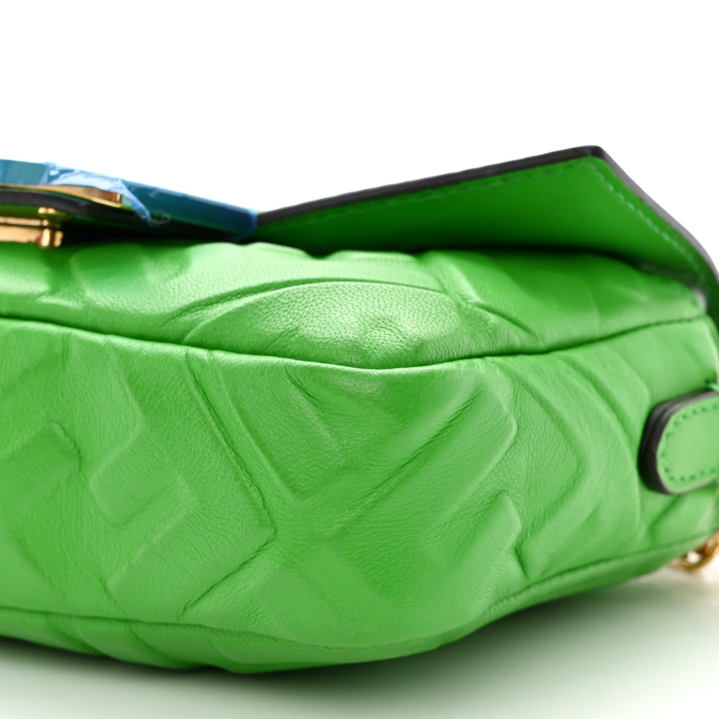 Nappa FF 1974 Embossed Mini Baguette Tomatillo