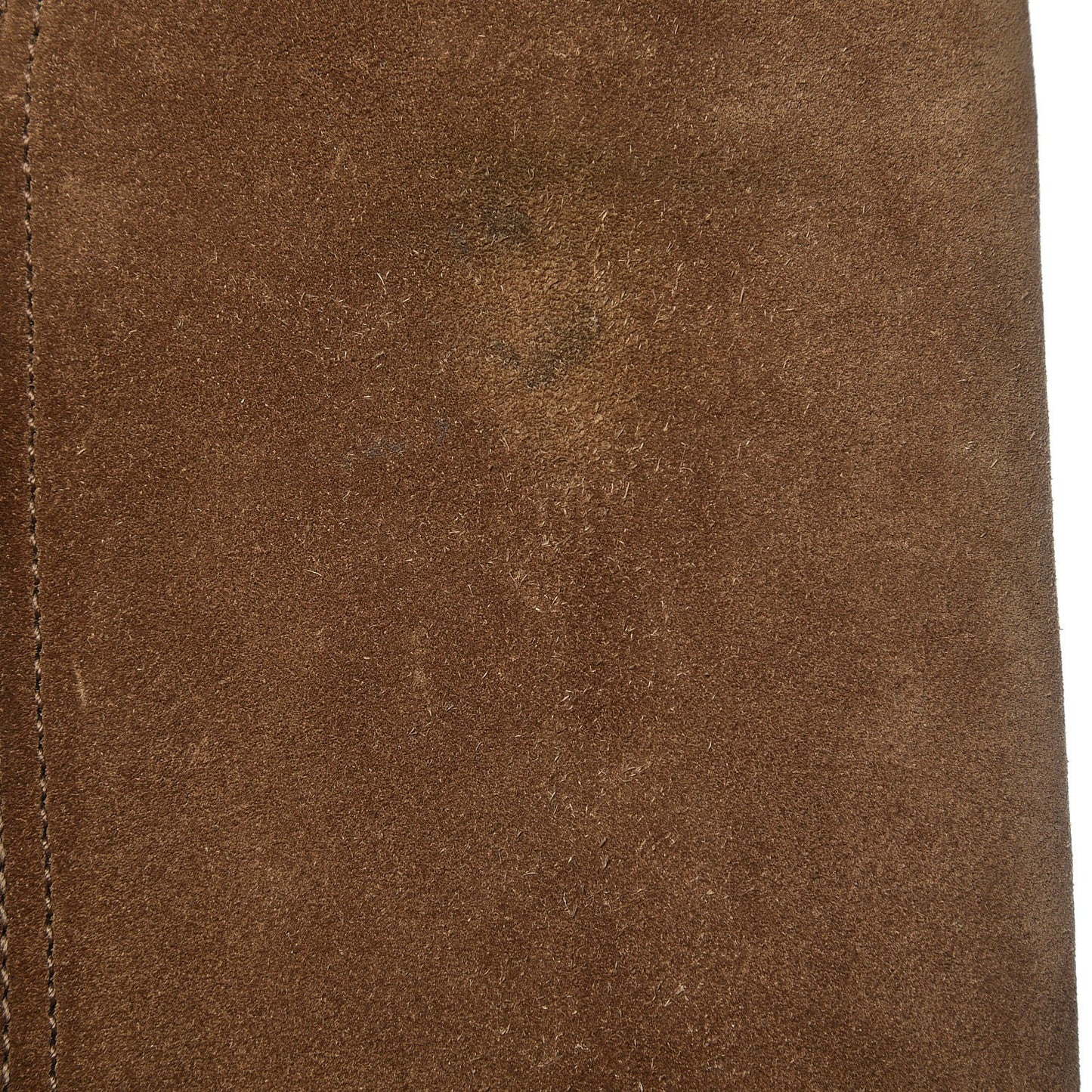 Suede Zip Knee High Boots 38 Natural