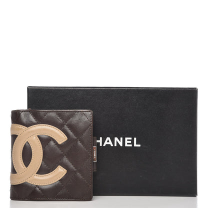 Chanel Calfskin Quilted Cambon Bi-fold Wallet Brown 12 of 12