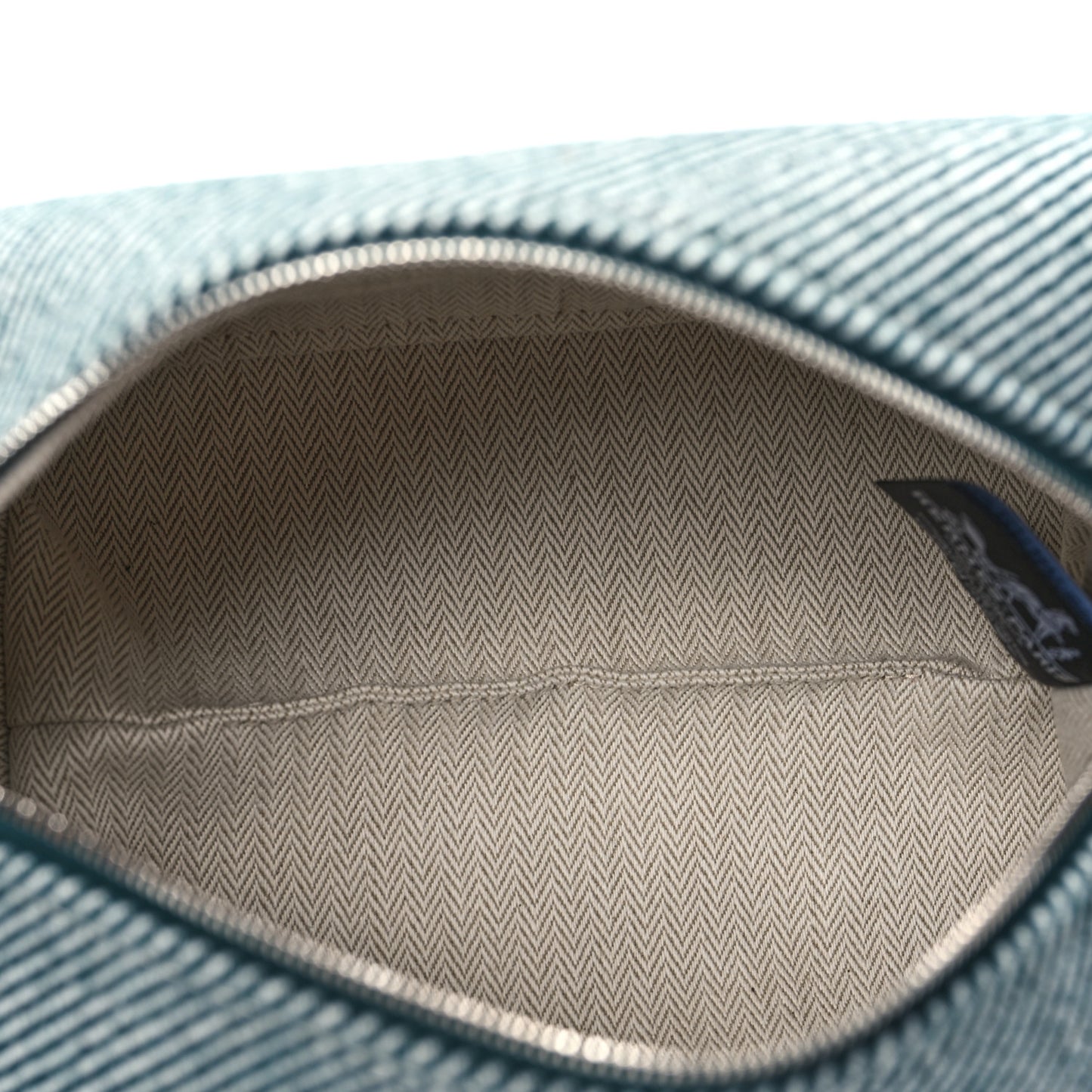 Wool Small Bride-A-Brac H Natte Pouch Bleu