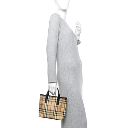 Burberry Haymarket Check Small Tote Chocolate 2 of 3