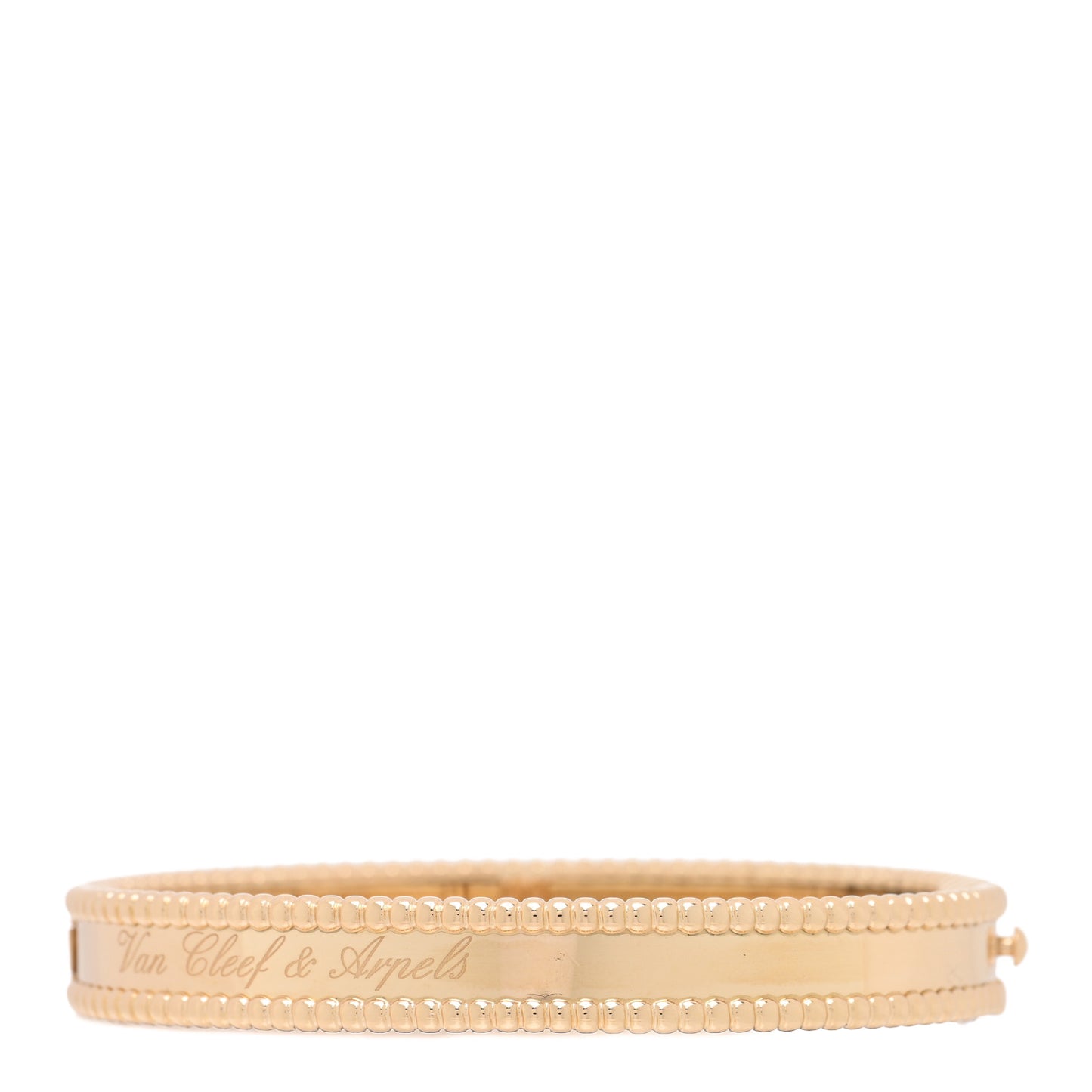 18K Yellow Gold Perlee Signature Bangle Bracelet S