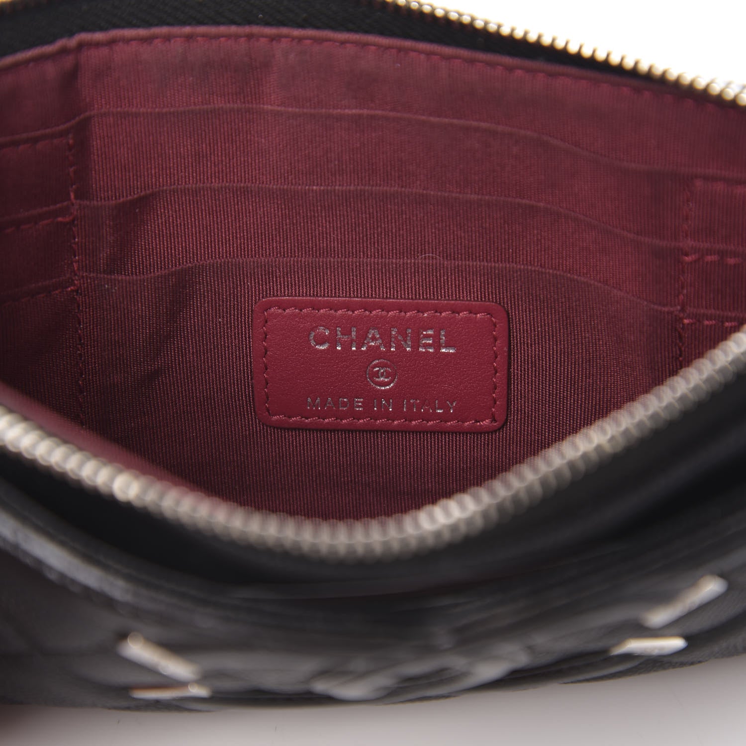 Chanel Caviar Quilted Filigree Zip Pouch Black 5 of 13