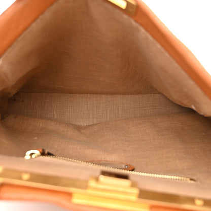 Fendi Cuoio Romano Selleria Bi-Color Large Peekaboo Iconic Satchel Mou Deserto 6 of 13