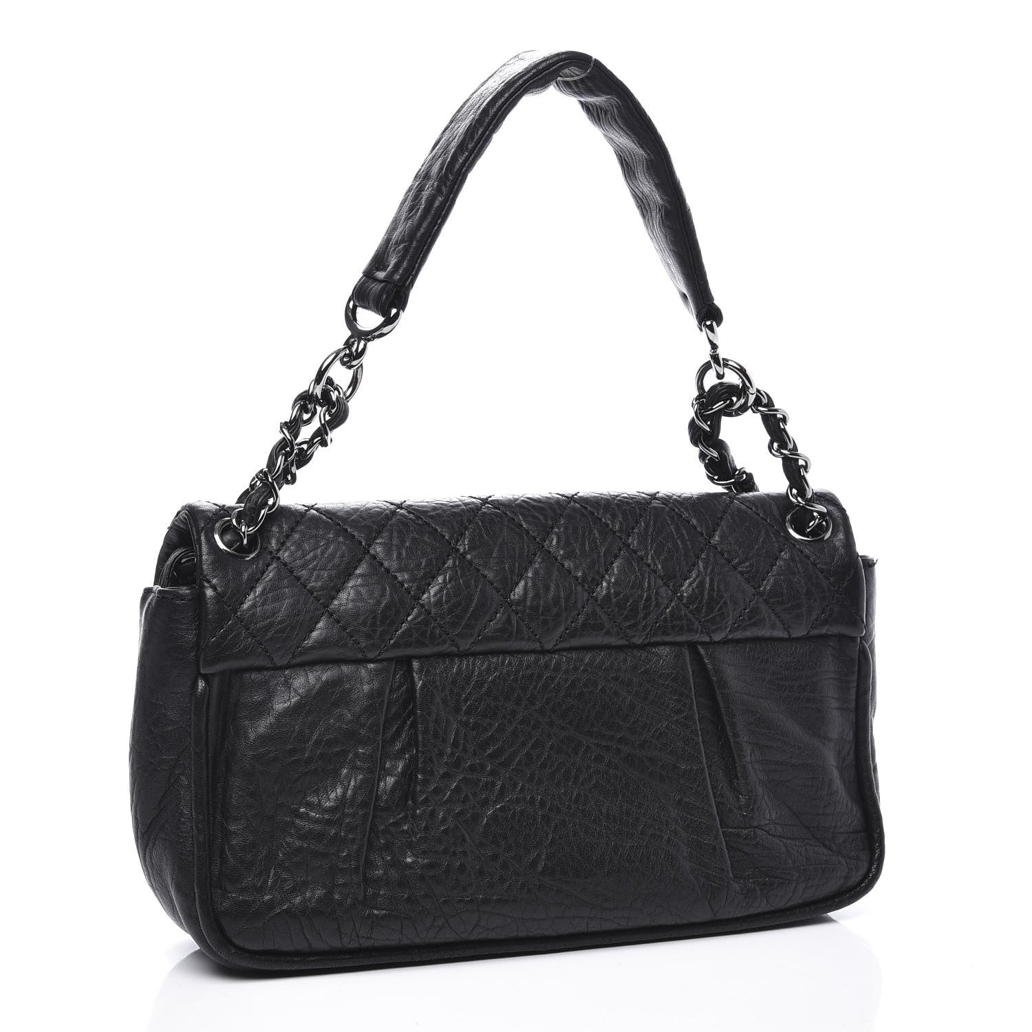 Chanel Distressed Lambskin Lady Braid Flap Black 2 of 10