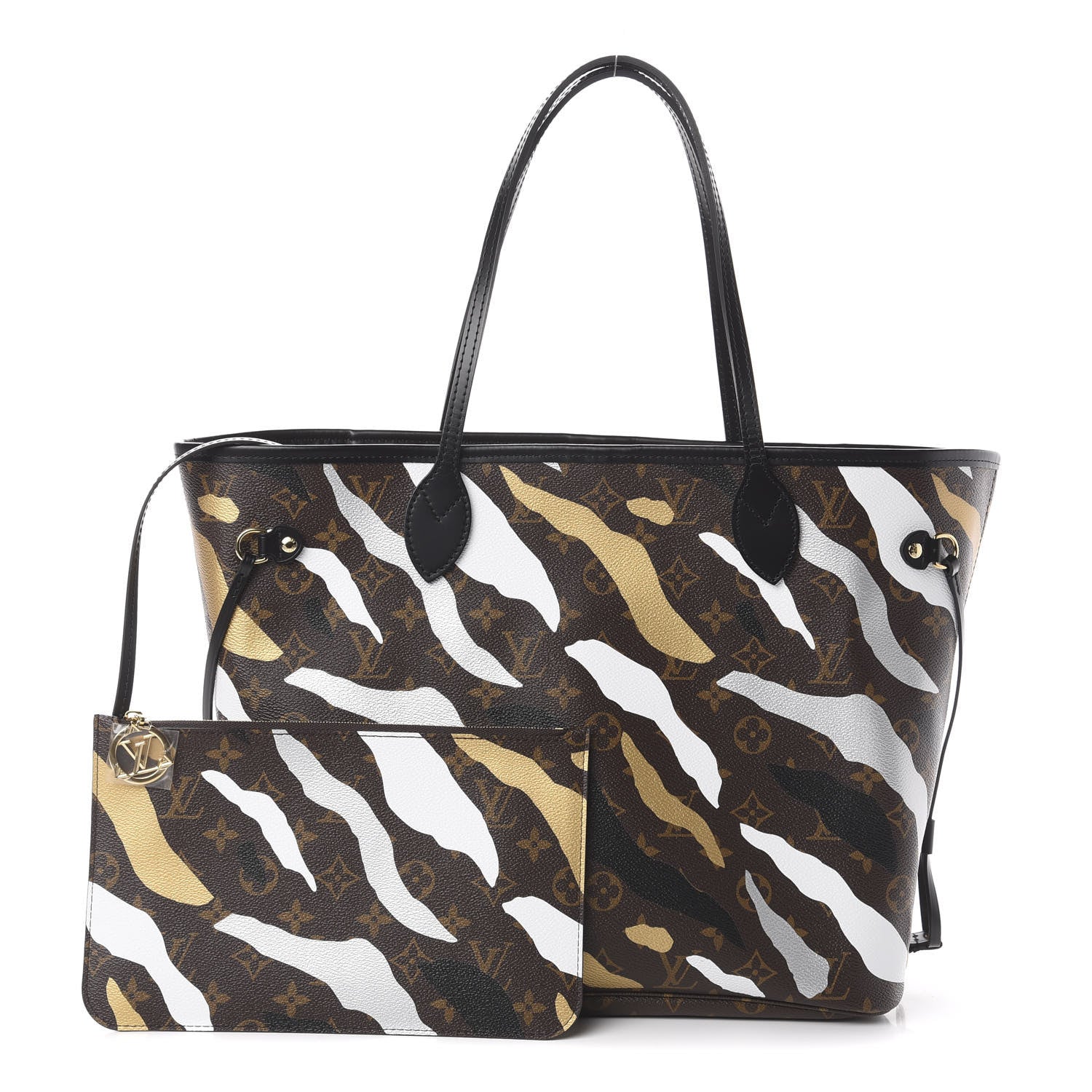 Louis Vuitton X LOL Monogram Neverfull MM Gold Silver 1 of 8
