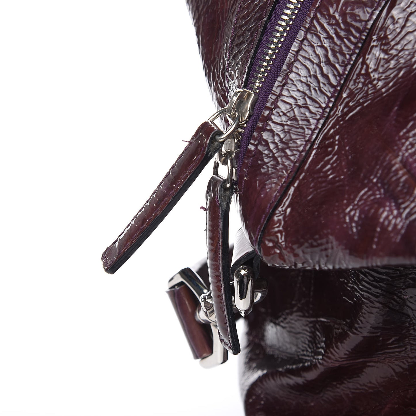 Crinkled Patent Large Nightingale Purple