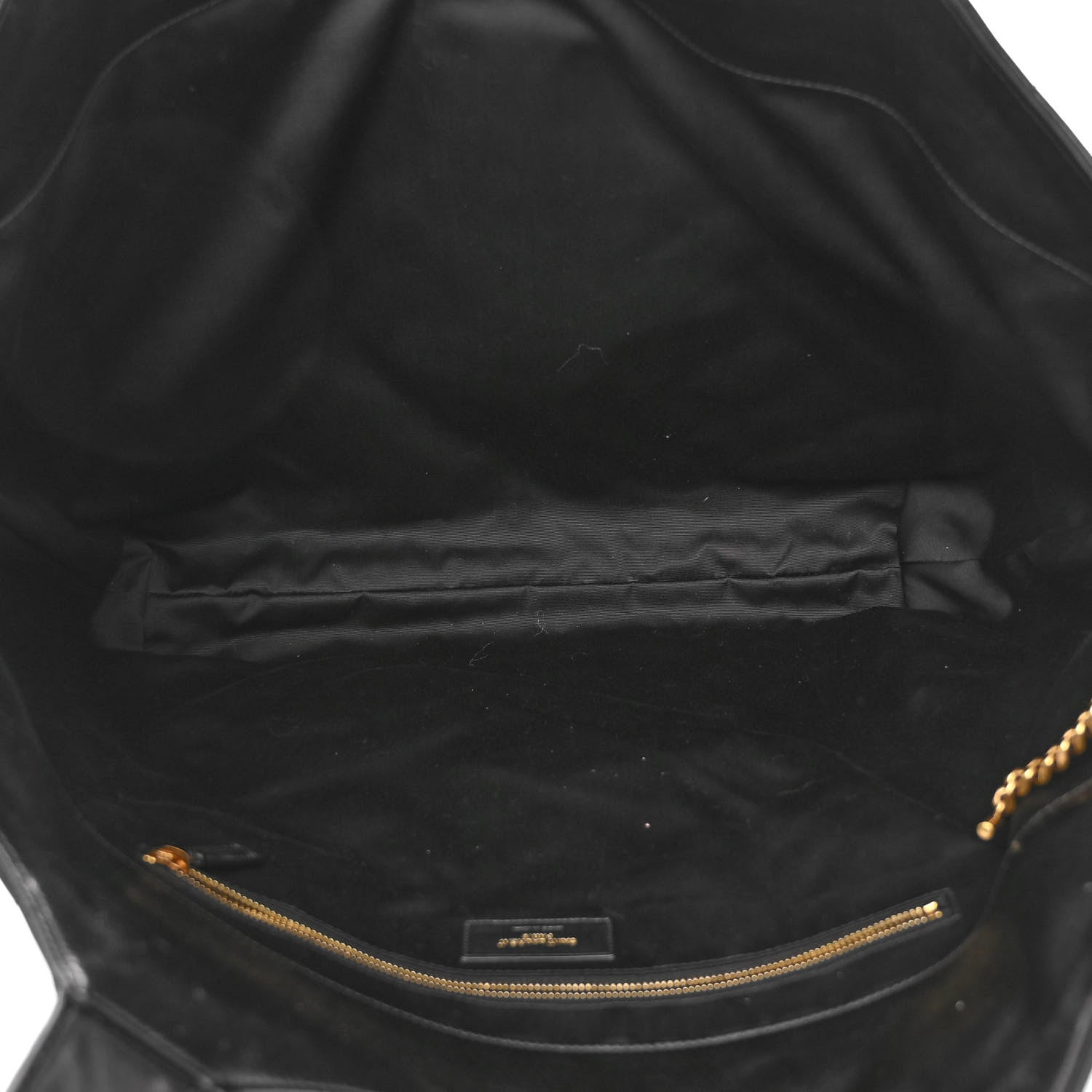 Saint Laurent Lambskin Quilted Maxi Icare Shopping Tote Black 6 of 9