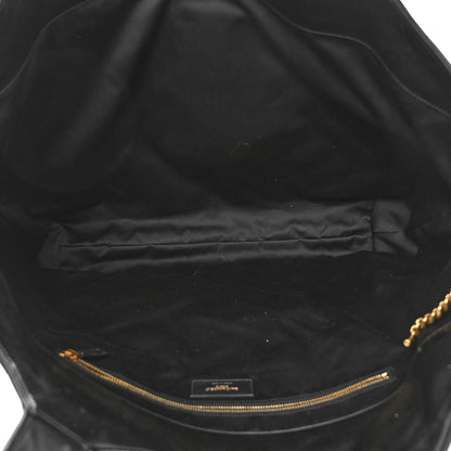Saint Laurent Lambskin Quilted Maxi Icare Shopping Tote Black 6 of 9