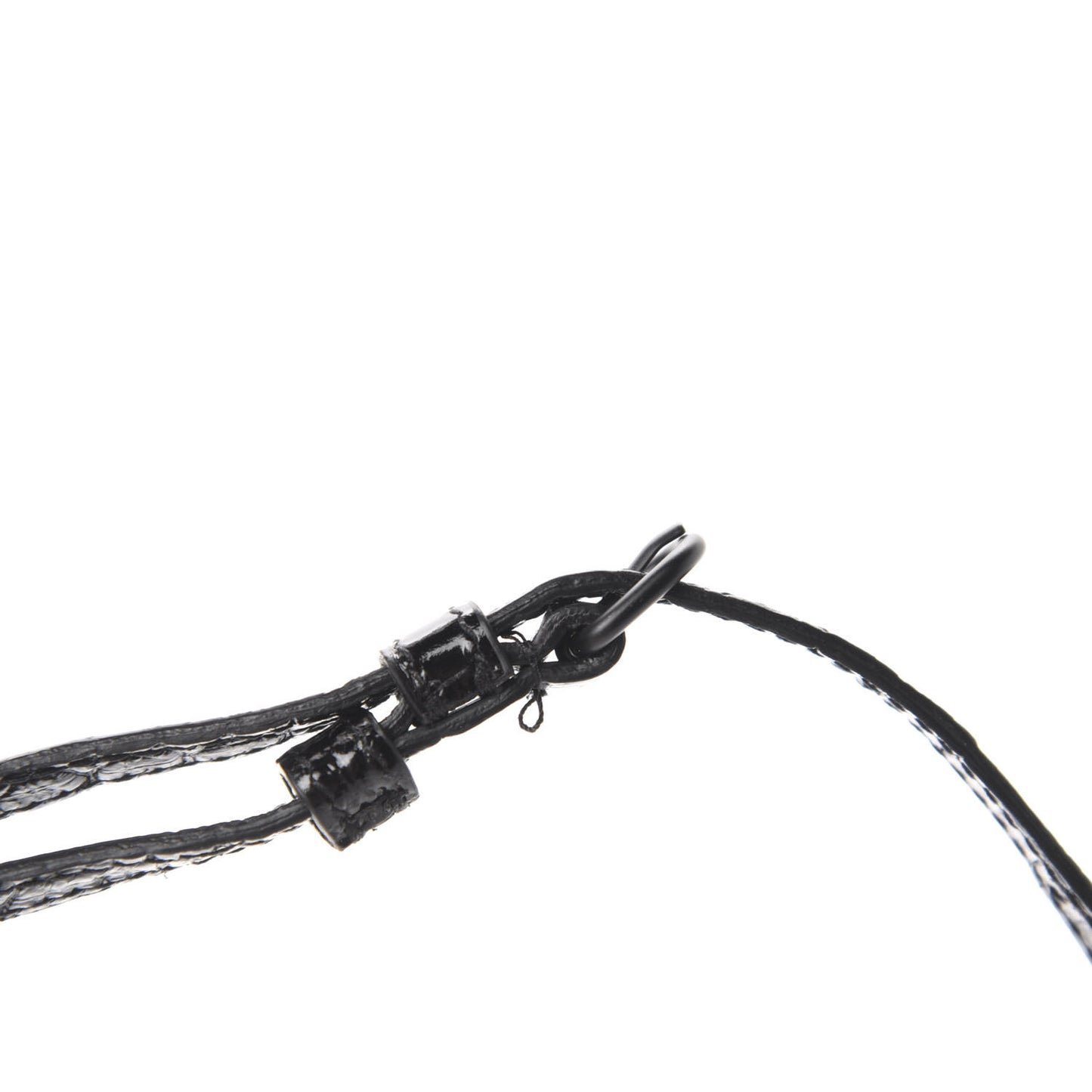 Shiny Calfskin Monochrome Crocodile Embossed Hourglass Top Handle Bag Mini Black