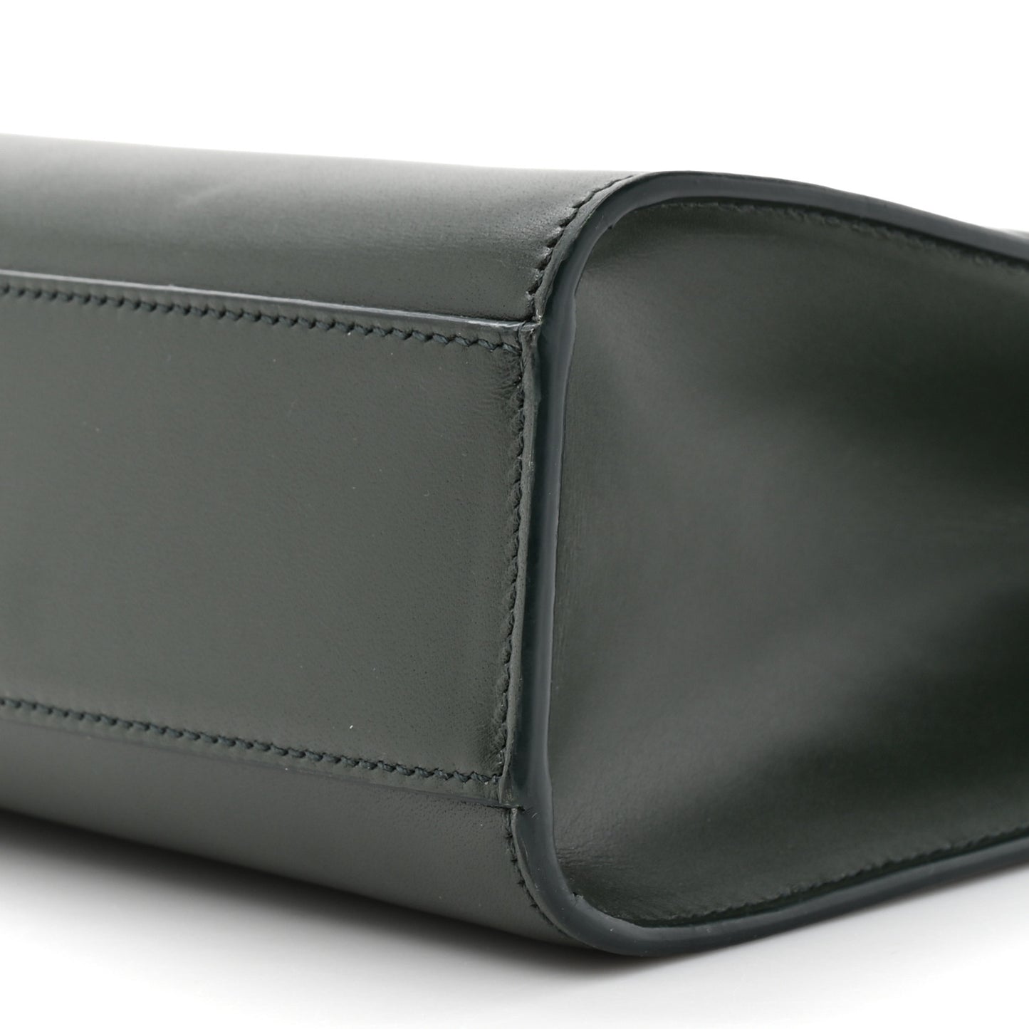 Smooth Calfskin Medium Manhattan Shoulder Bag Dark Green