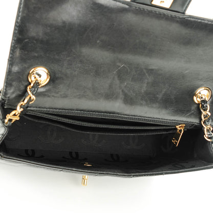 Chanel Patent Quilted Medium Chocolate Bar Flap Black 6 of 8
