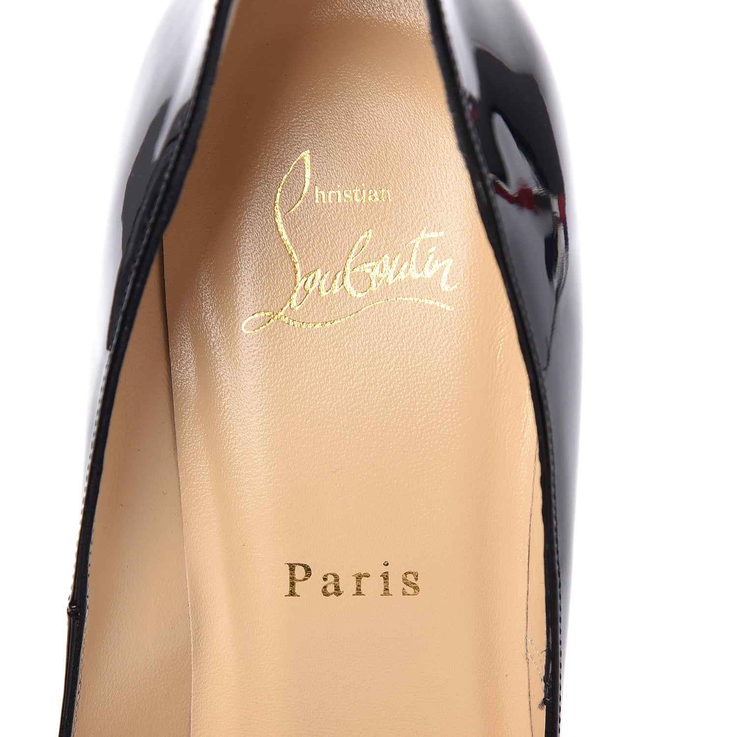 Christian Louboutin Patent New Very Prive 120 Pumps 40 Black Red 6 of 8