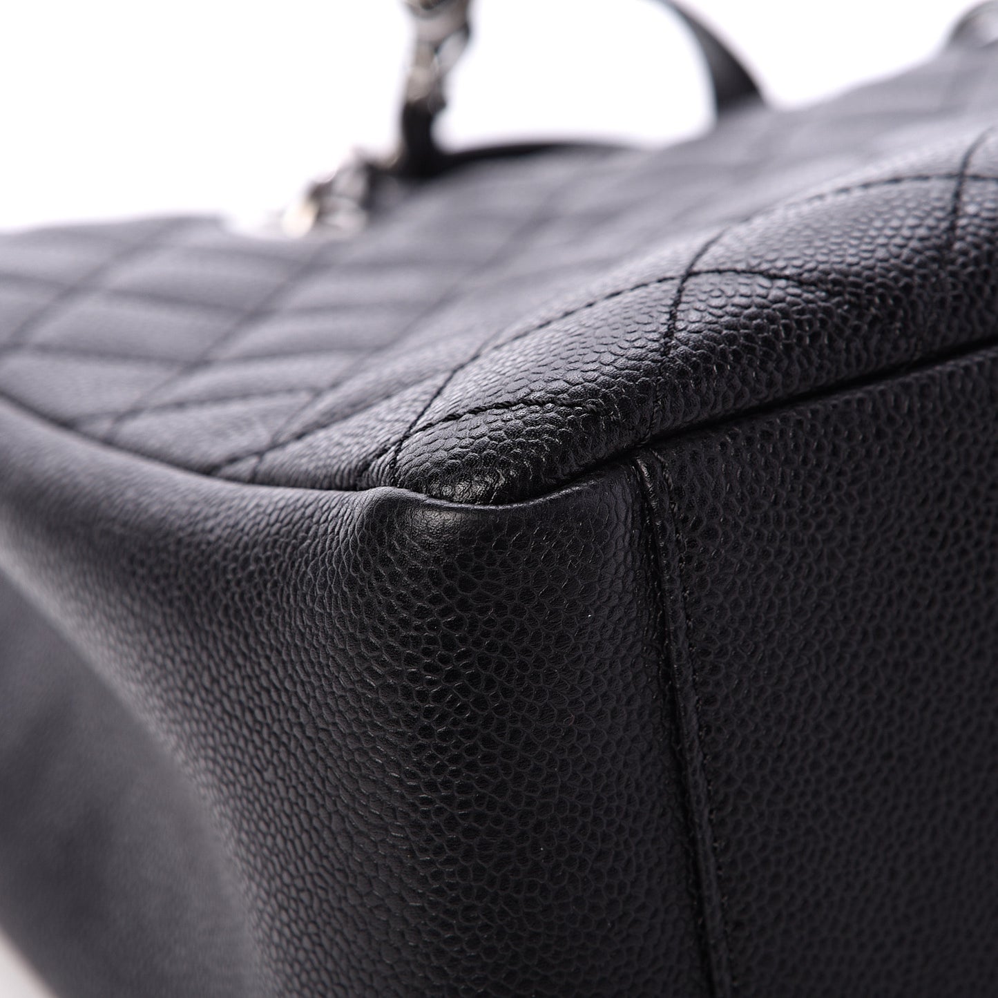 Caviar Quilted Grand Shopping Tote GST Black